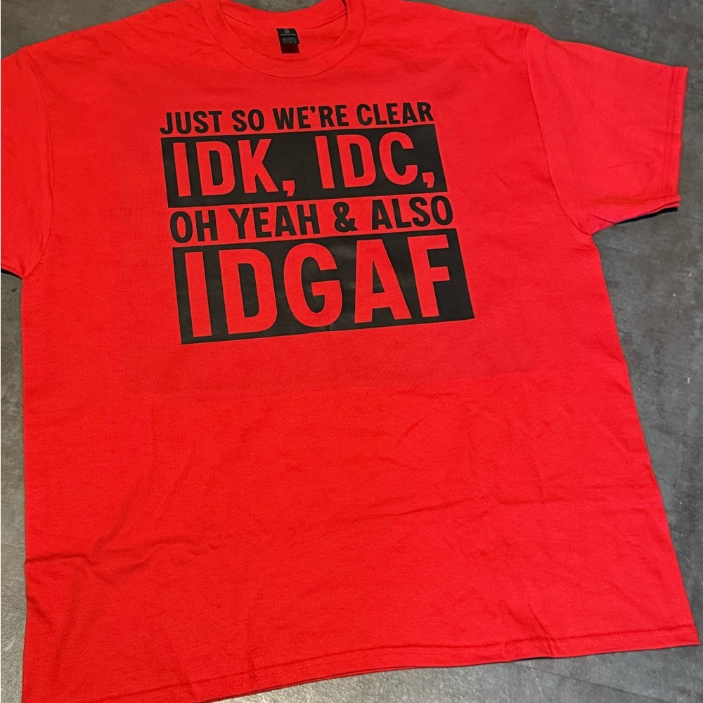 Red Custom Handmade T-Shirt Short Sleeve -XL